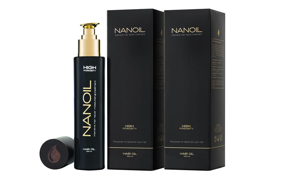 voor het haar zorgen met olie Nanoil
